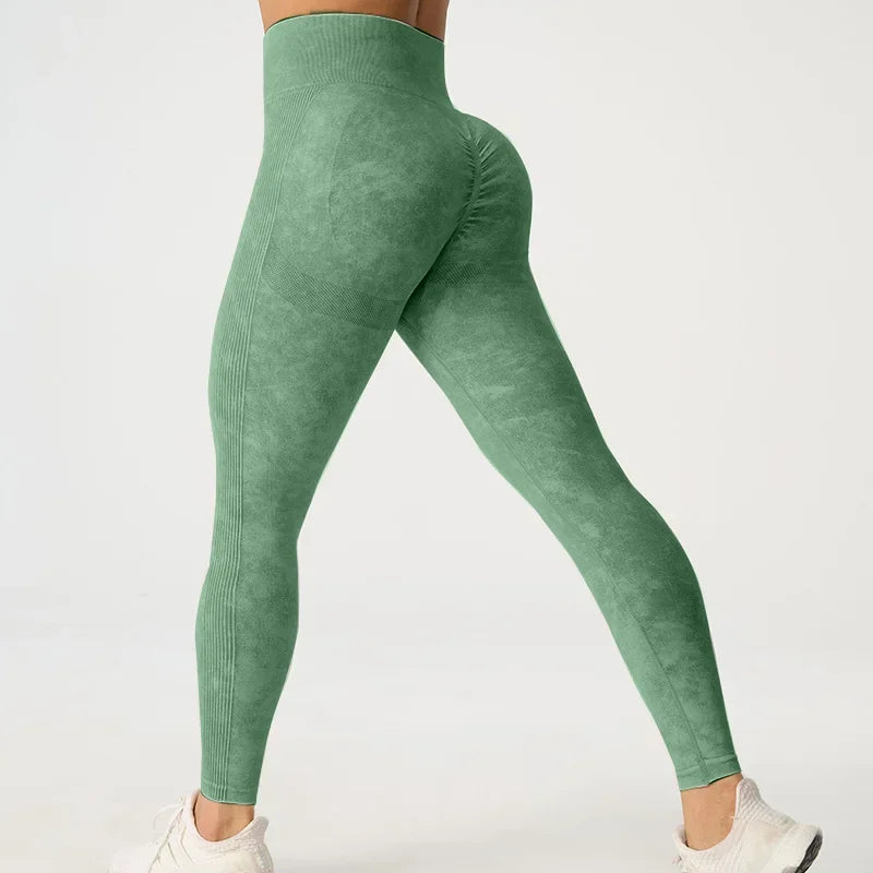 High Waisted Frosted Yoga Pants External Wear Hip Lifting Training Fitness Pants - GilloServ