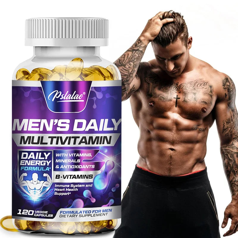 Men's Daily Multivitamin Supplement - Provides Cognitive Brain Health, Energy and Stamina, and Muscle Mass - GilloServ