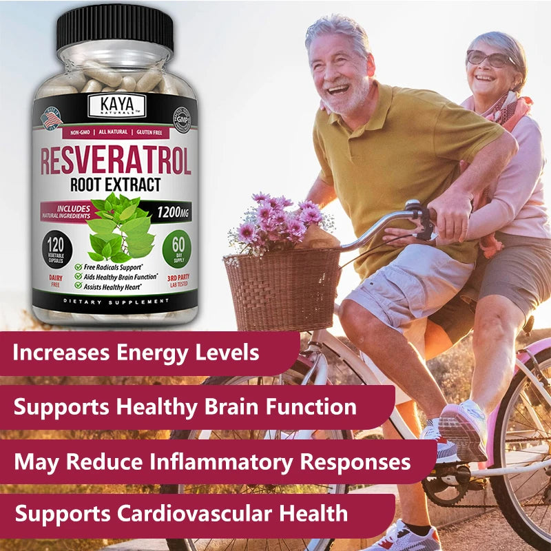 Resveratrol Capsules - Antioxidant Supplement To Support Circulatory Health and Overall Wellness,Promotes Cardiovascular Support - GilloServ