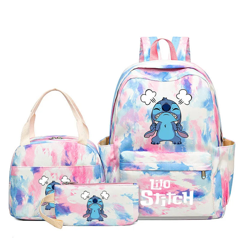 Large Capacity Backpack Colorful Zipper Double Shoulder Bag - GilloServ