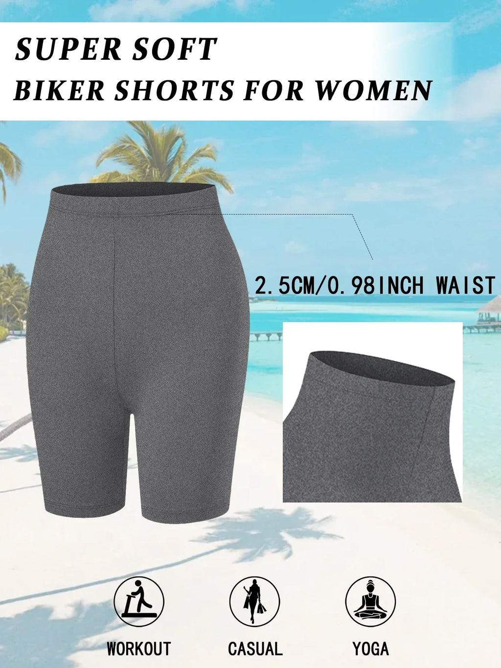 Women's Super Soft Biker Shorts// High Stretchy No See Through Workout Yoga  Pants - GilloServ