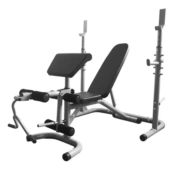 Multi-Function Barbell Weight Lifting Power Rack Adjustable Bench Gym Fitness Equipment Strength Dumbbell Bench - GilloServ