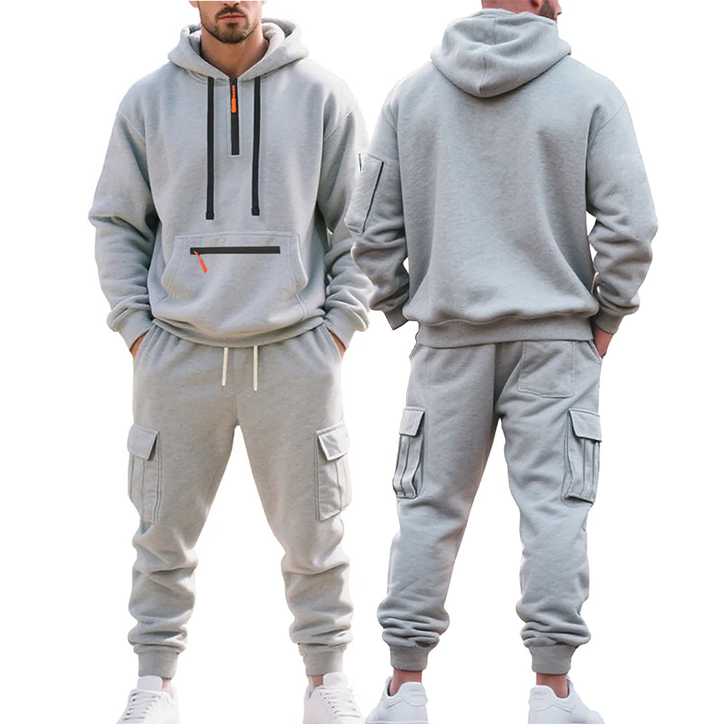 New High Quality Autumn And Winter Men's Fleece Hooded Sweatshirt, - GilloServ