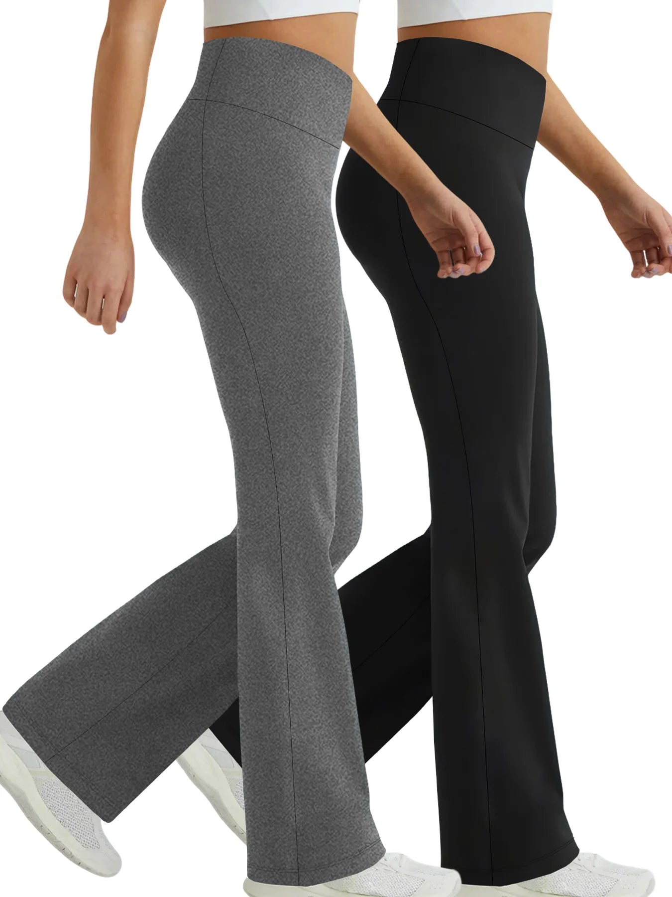 2 Pack Women's Super Soft High Waisted Yoga Pants - GilloServ