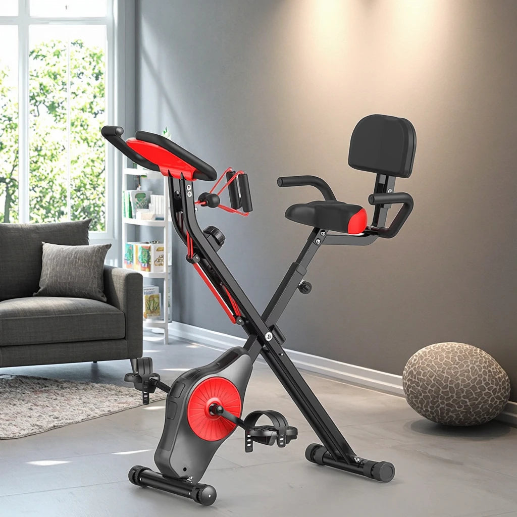 Workout  Indoor Fitness Exercise Bike// Body Building Belt Drive Foldable Gym Exercise Bicycle// Bike - GilloServ