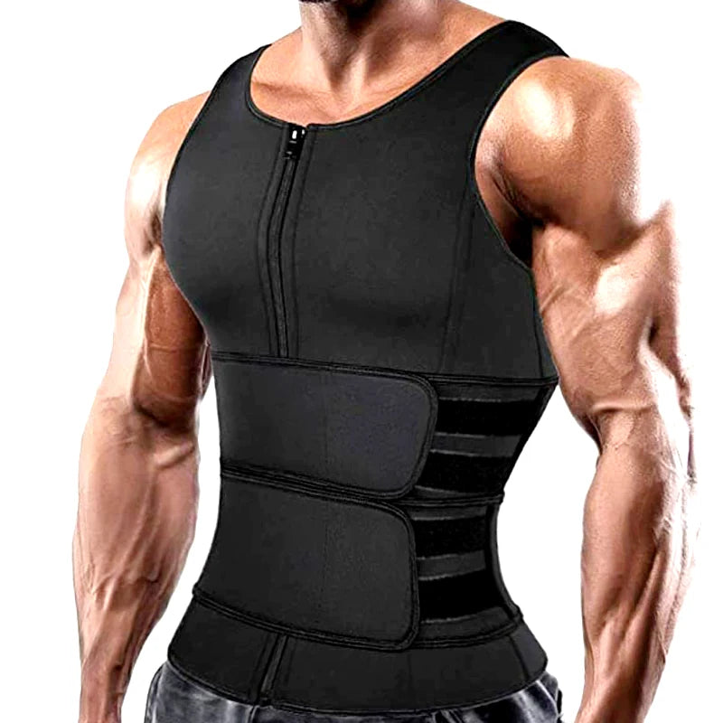 Workout Thermal Shirts Shapewear //Neoprene Sauna Vest Body Shaper// Men Weight Loss Jacket Sports Top Slimming Waist Trainer Corset - GilloServ